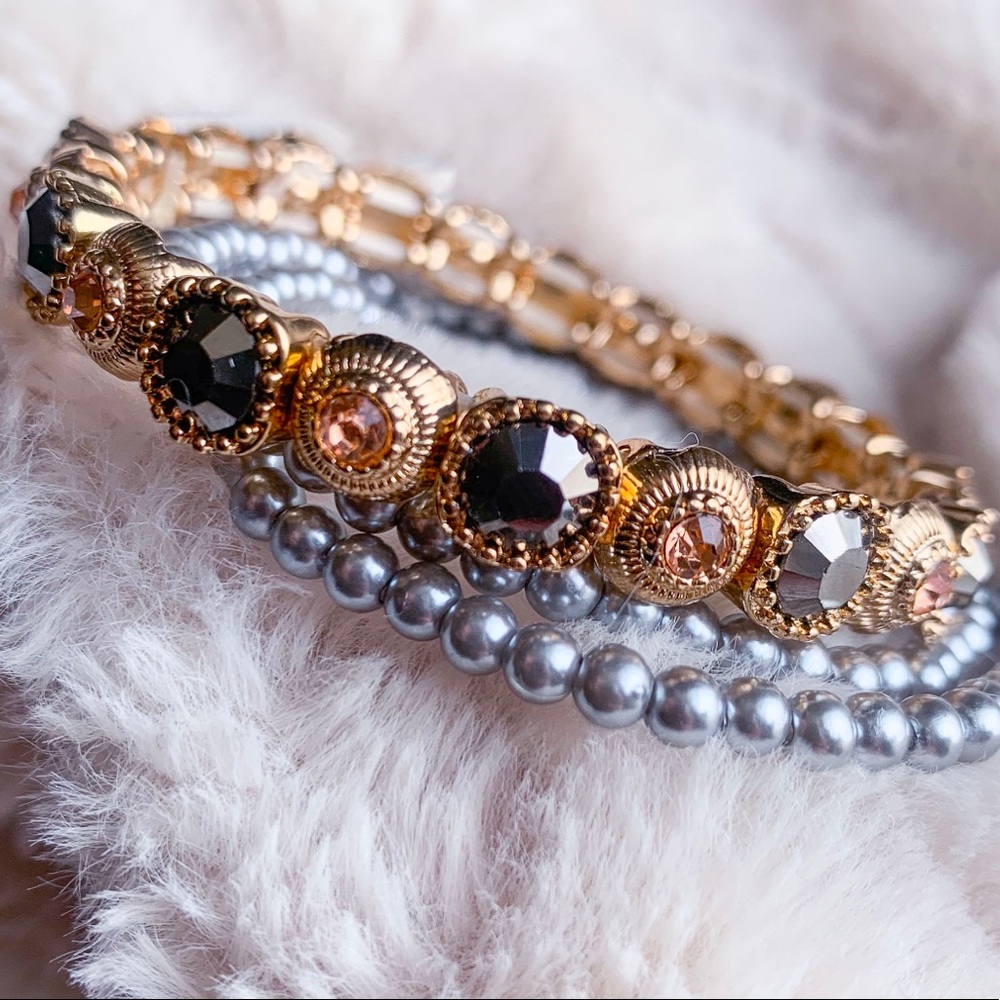 New Rose Gold-tone Bracelet Set